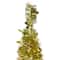 6ft. Pre-Lit Gold Tinsel Pop-Up Artificial Christmas Tree, Clear Lights